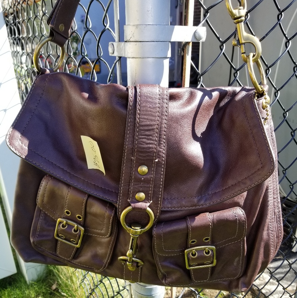 Brown leather AUTHENTIC Coach bag